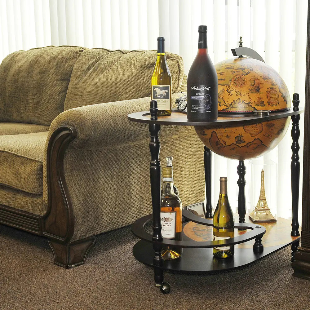 Globe drink trolley 16.5 inches - Red