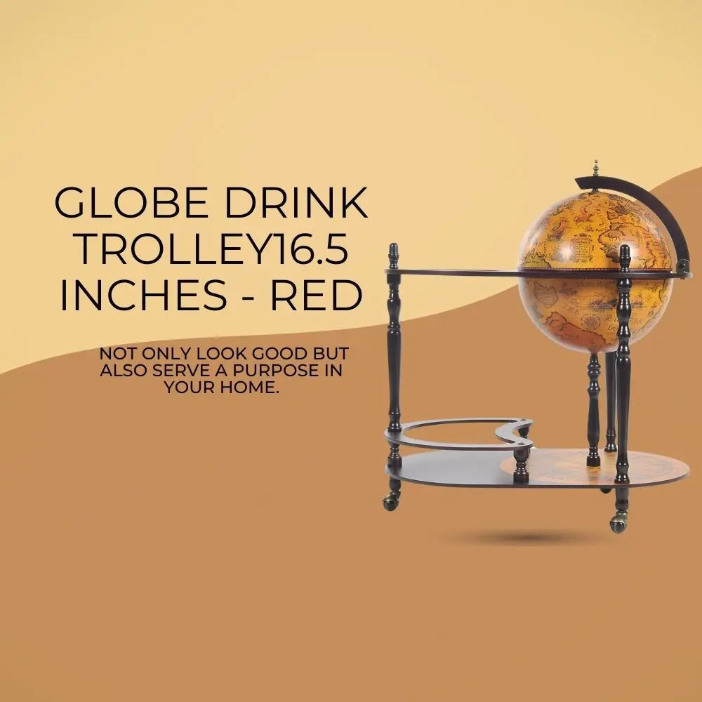 Globe drink trolley 16.5 inches - Red
