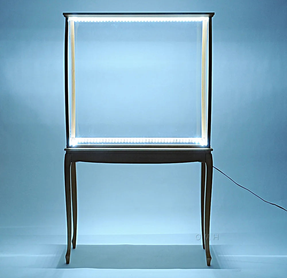 Floor Display Case Clear Finish with LED Lights