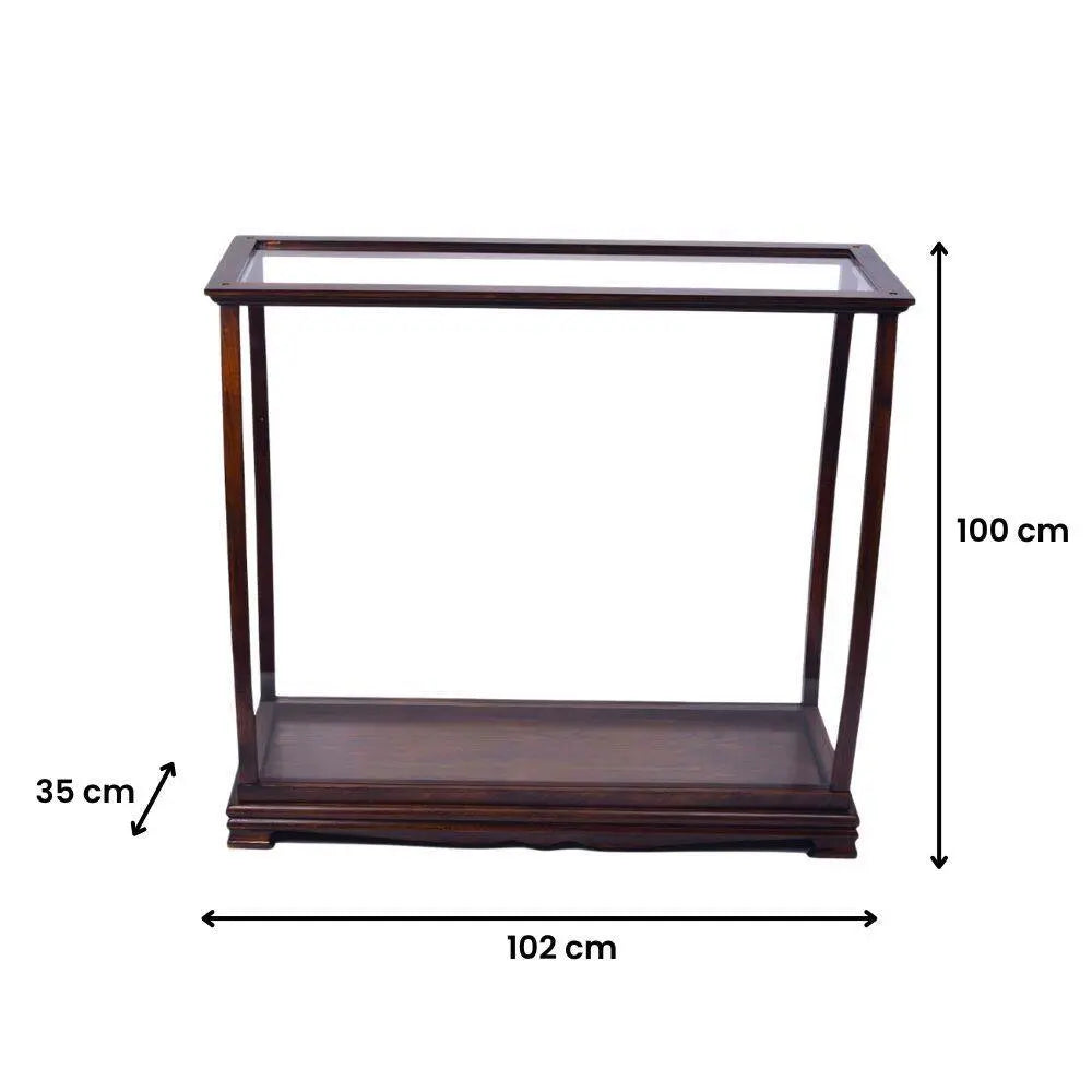 Table Top Display Case Classic Brown