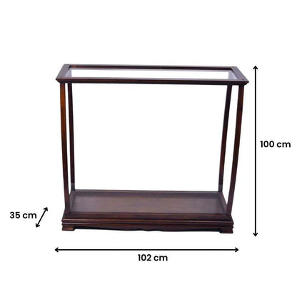 Table Top Display Case Classic Brown