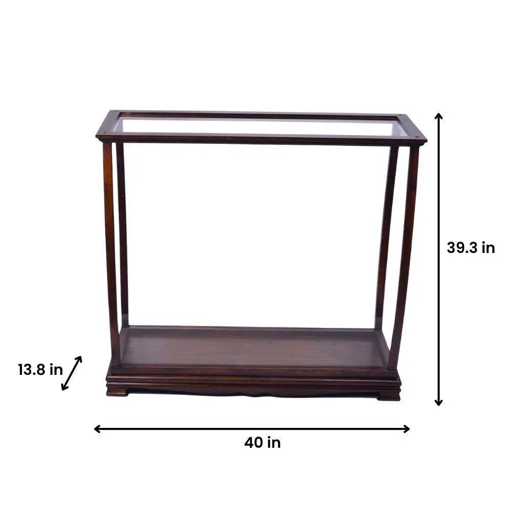 Table Top Display Case Classic Brown