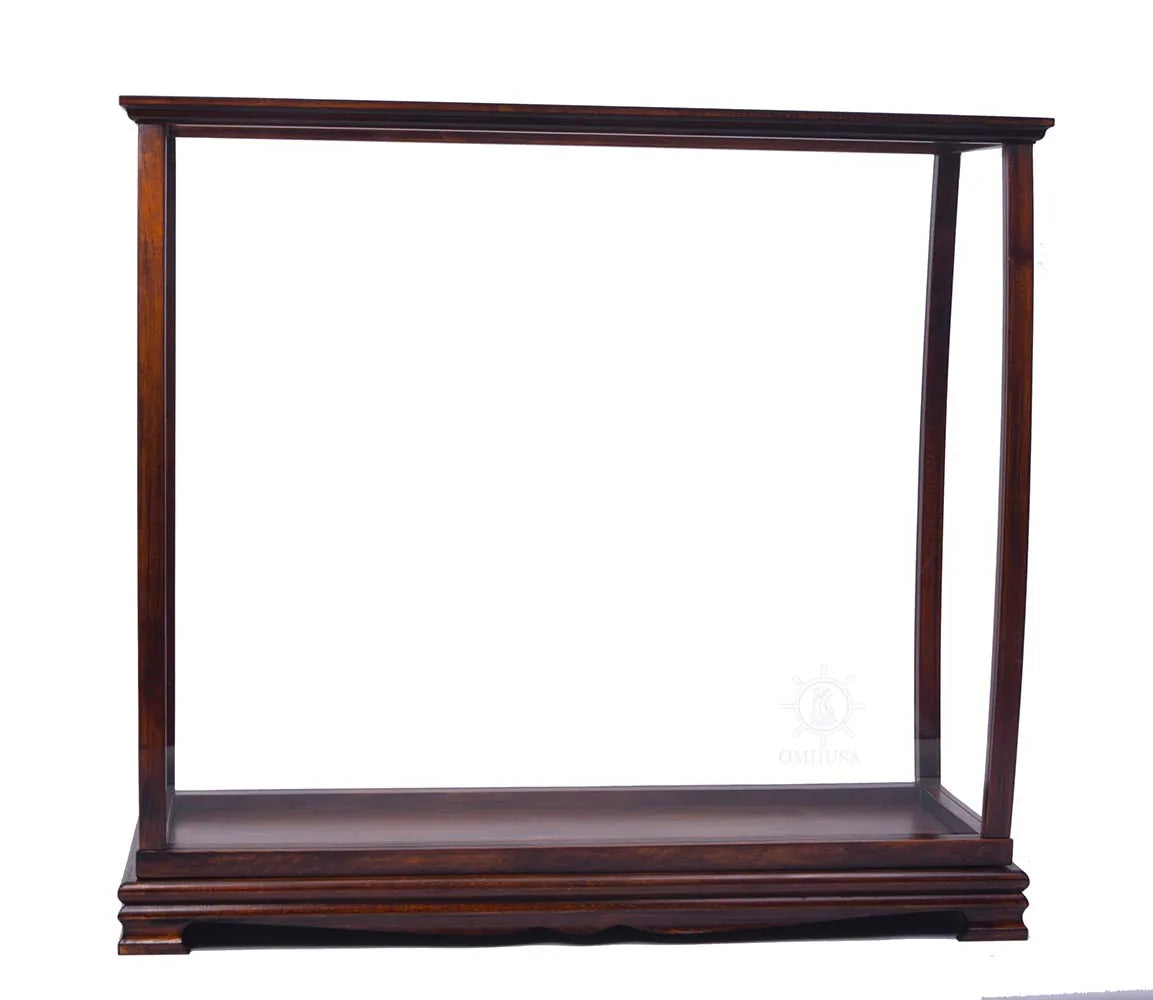 Display Case for Midsize Tall Ship Classic Brown