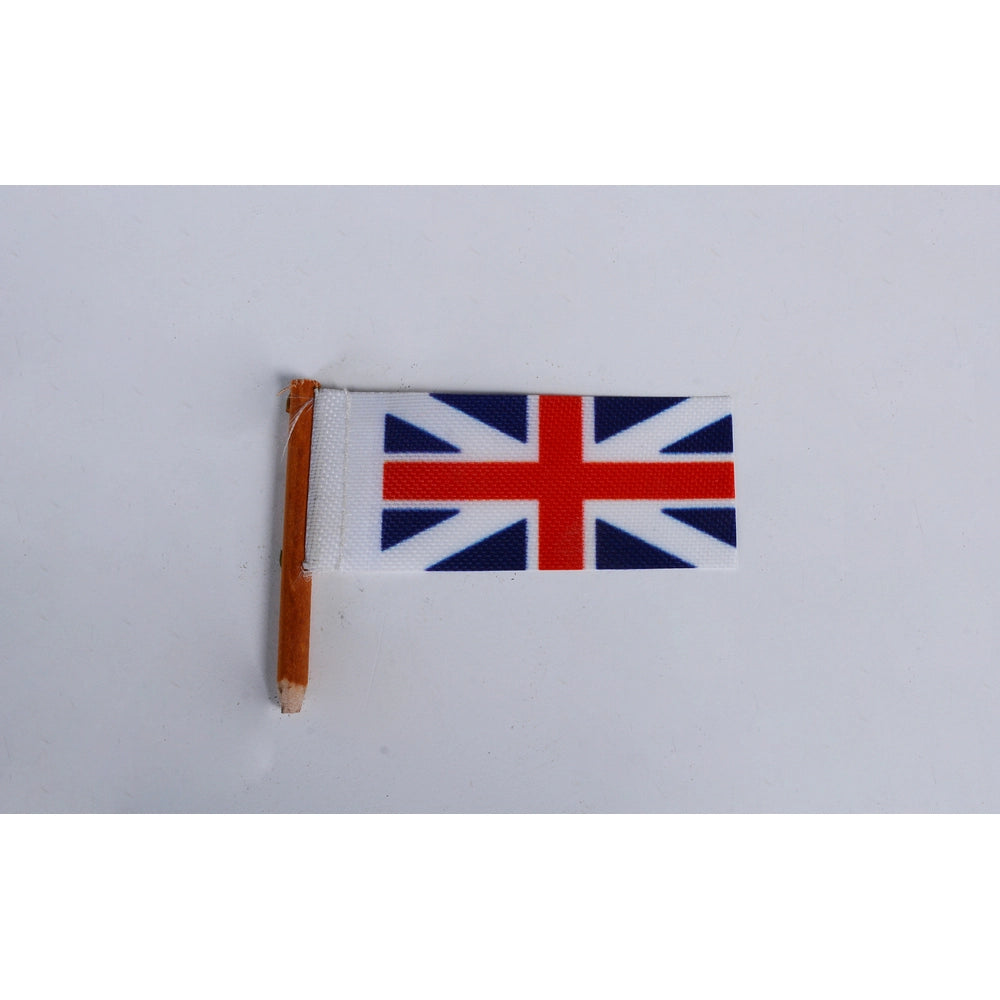 British Flag With Wooden Pole