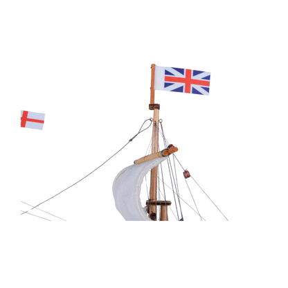 British Flag With Wooden Pole