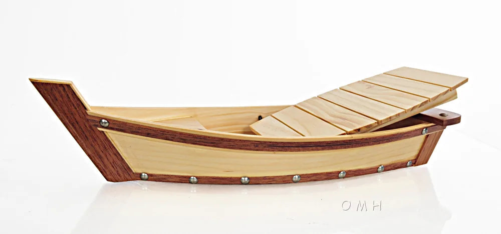 Wooden Sushi Boat Serving Tray Small