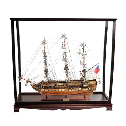 USS Constitution Large With Table Top Display Case