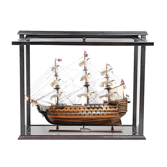 HMS Victory Midsize With Display Case Front Open