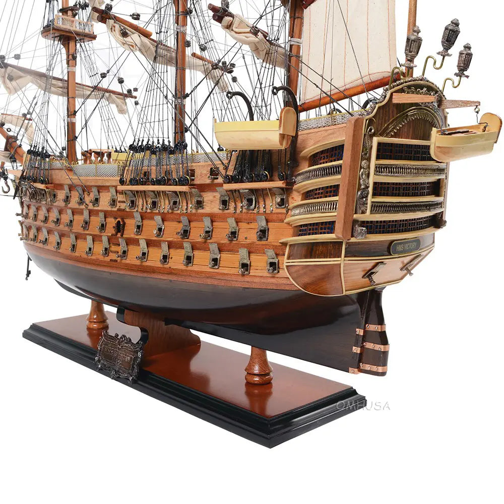 HMS Victory Midsize With Display Case Front Open