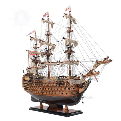 HMS Victory Midsize With Display Case Front Open