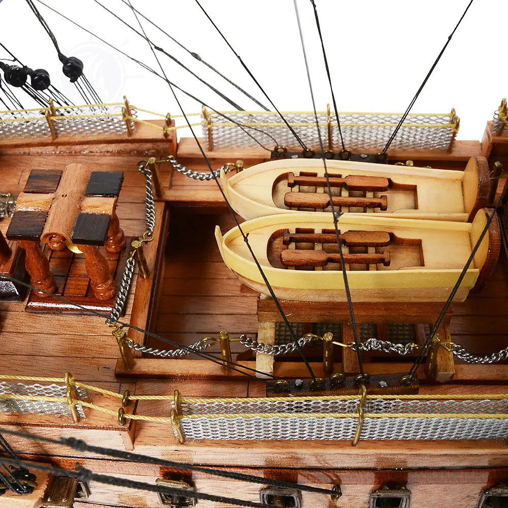 HMS Victory Midsize With Display Case Front Open