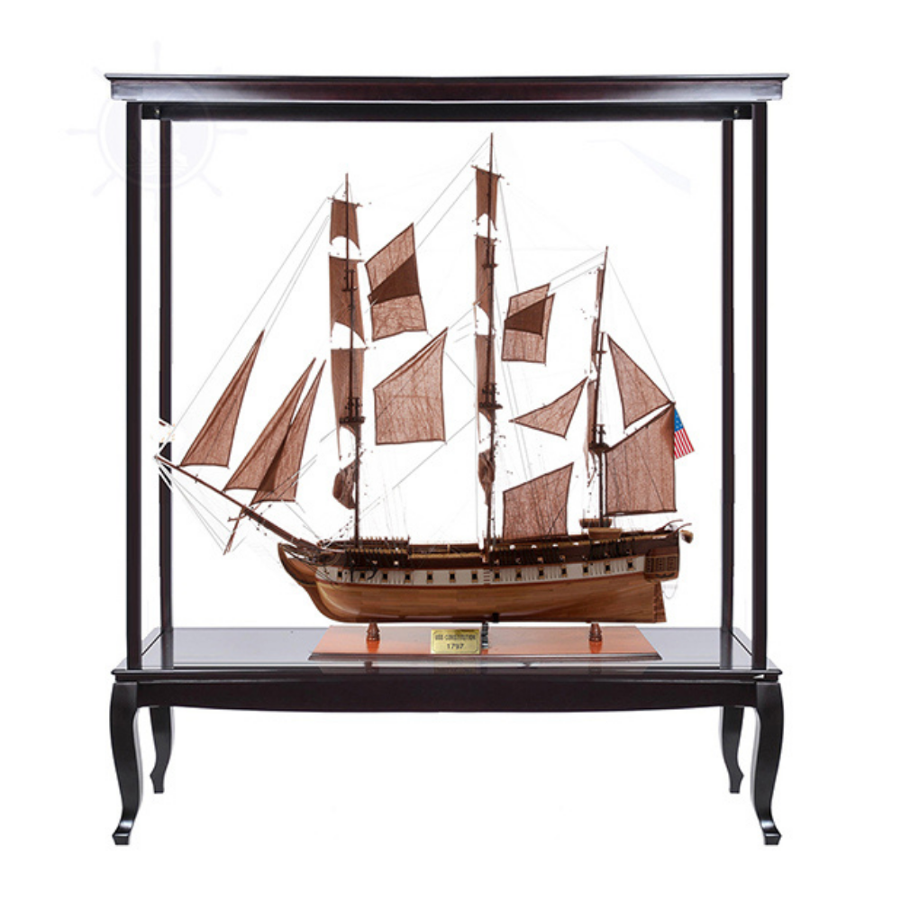 USS Constitution 56L With Display Case No Glass