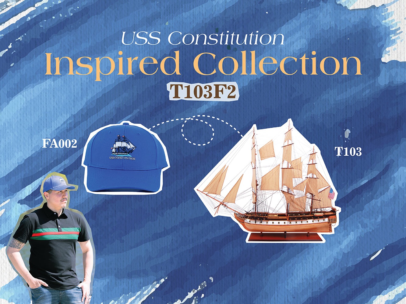 Ultimate USS Constitution Combo: A Model Ship and Classic Hat