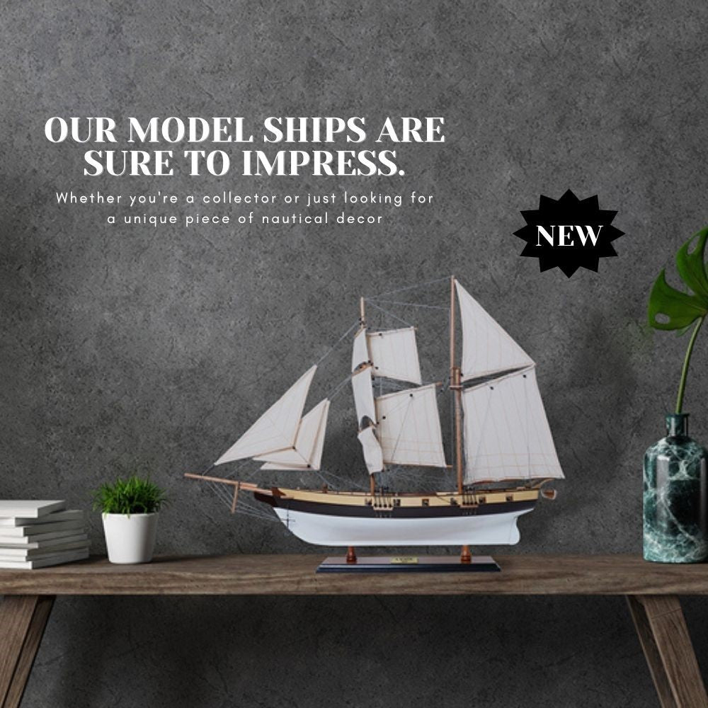 Lynx Painted Tall Ship Model Captain Line