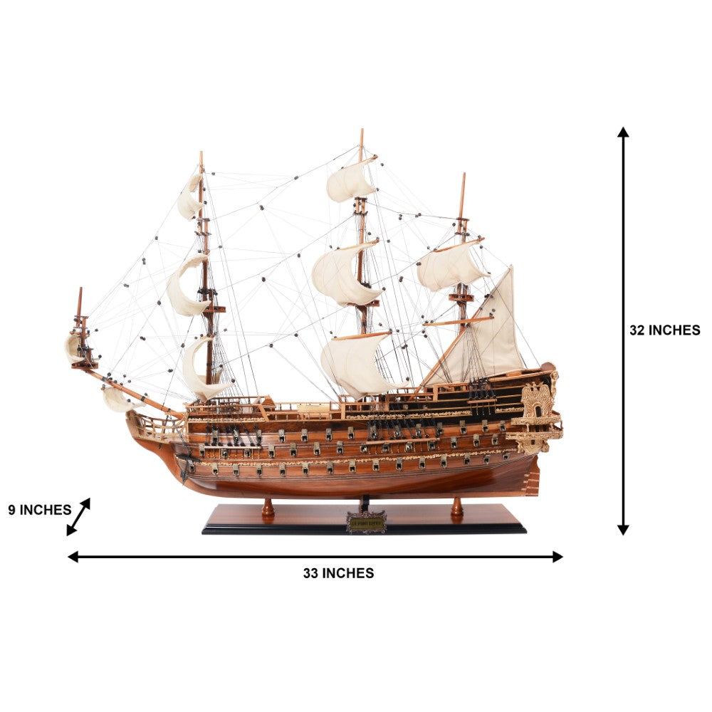 Maquette de grand voilier St. Espirit ligne Amiral
