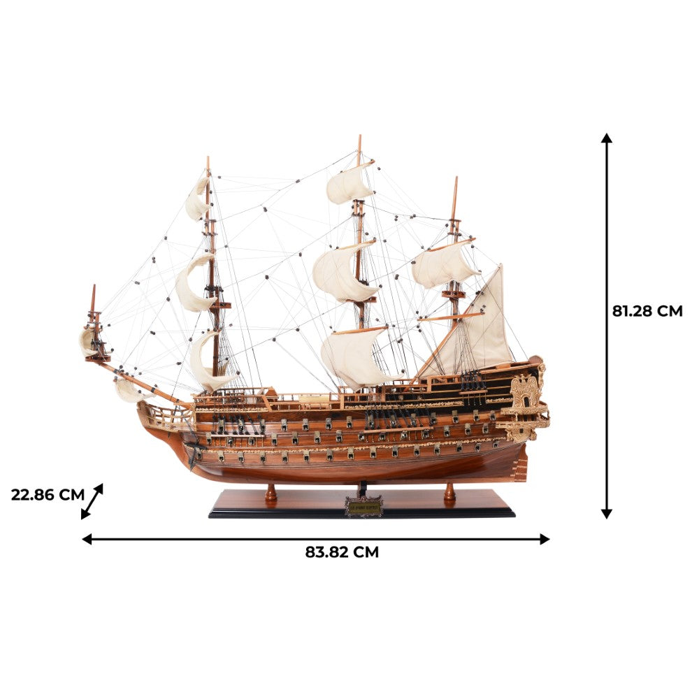 Maquette de grand voilier St. Espirit ligne Amiral