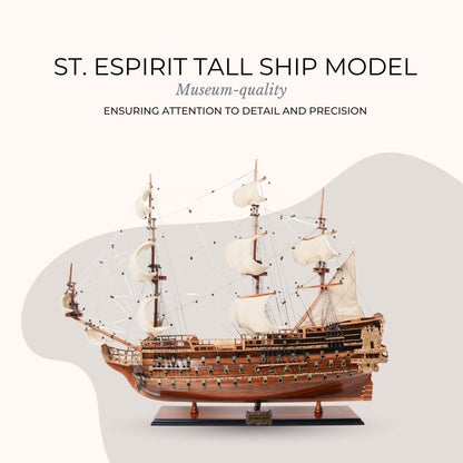 Maquette de grand voilier St. Espirit ligne Amiral