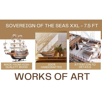 Sovereign of the Seas XXL - 7.5 Ft Limited Edition Ship Model Fleet Admiral Line