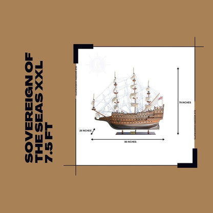Sovereign of the Seas XXL - 7.5 Ft Limited Edition Ship Model Fleet Admiral Line