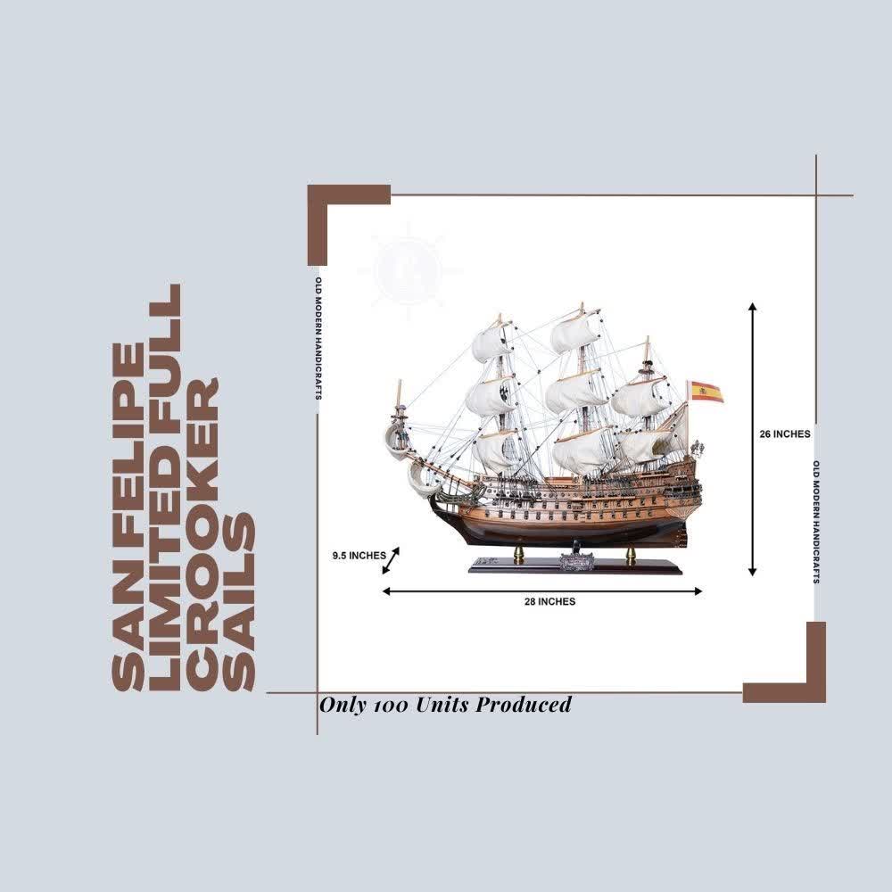 San Felipe Tarihi Gemi Modeli - Orta Boy