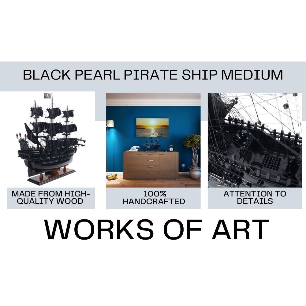 MAQUETTE DE BATEAU DE PIRATE BLACK PEARL MEDIUM