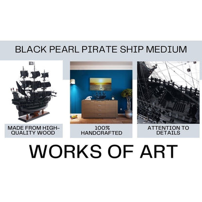 MAQUETTE DE BATEAU DE PIRATE BLACK PEARL MEDIUM