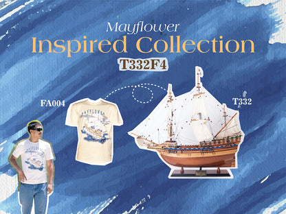 Majestic Mayflower Combo: A Model Ship and Iconic T-Shirt
