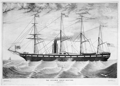 SS Great Western Steamship 30 inches boat model