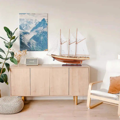 Atlantic Yacht Sailboat Model Schooner
