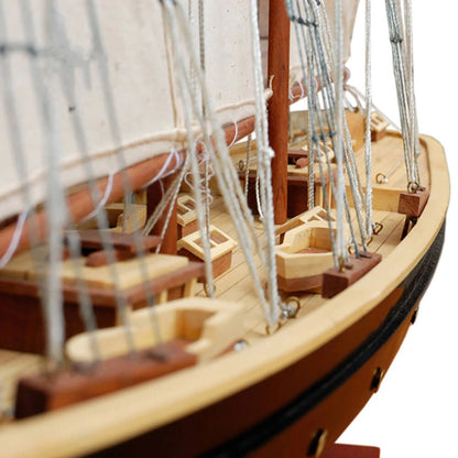 Atlantic Painted Large Sailboat Schooner Yacht Model