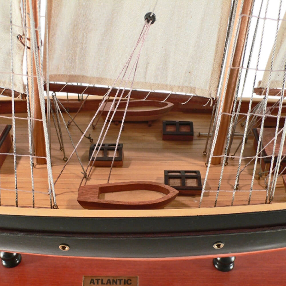 Atlantic Painted Large Sailboat Schooner Yacht Model
