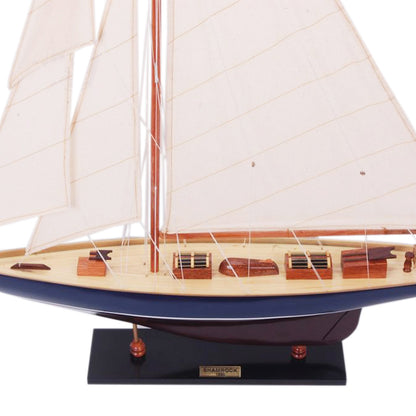Shamrock Dark Blue & Brown Sailboat Model