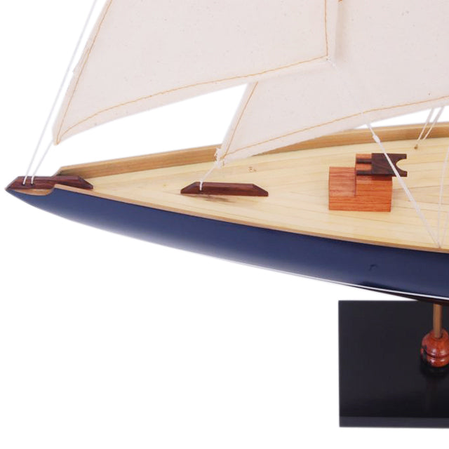 Shamrock Dark Blue & Brown Sailboat Model