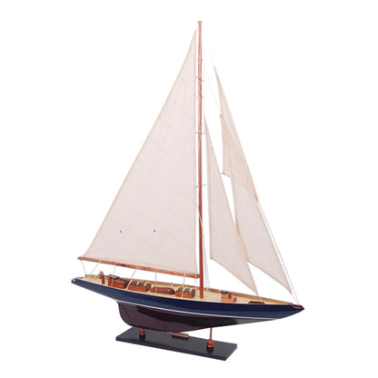 Shamrock Dark Blue & Brown Sailboat Model