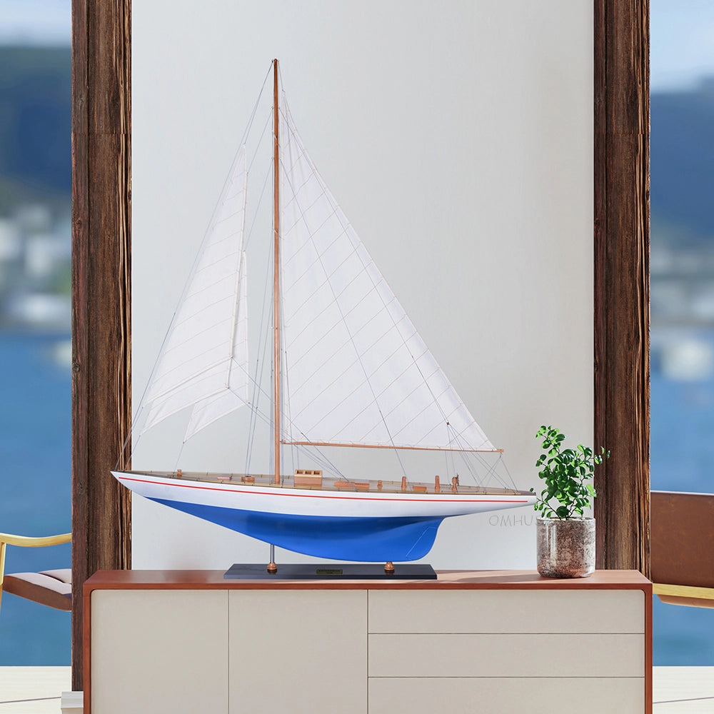 Maquette de voilier-goélette XLarge peinte