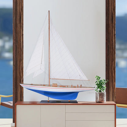 Maquette de voilier-goélette XLarge peinte
