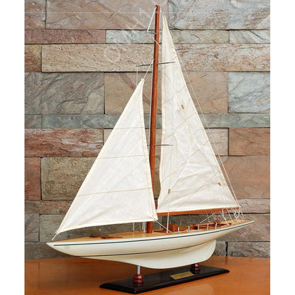 Columbia Painted Large Sailboat Schooner Yacht Model