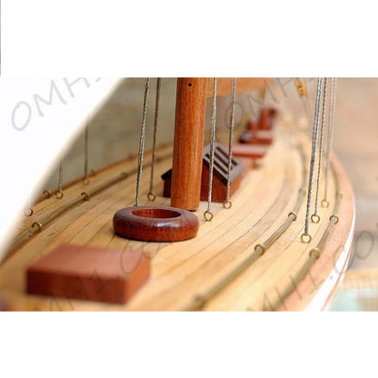 Enterprise Painted Large Sailboat Schooner Yacht Model