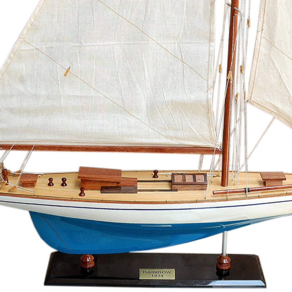 Rainbow Painted Large Sailboat Schooner Yacht Model