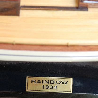 Rainbow Painted Large Sailboat Schooner Yacht Model