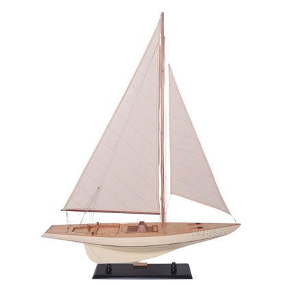 Columbia Painted Large Sailboat Schooner Yacht Model 24 Inches Long