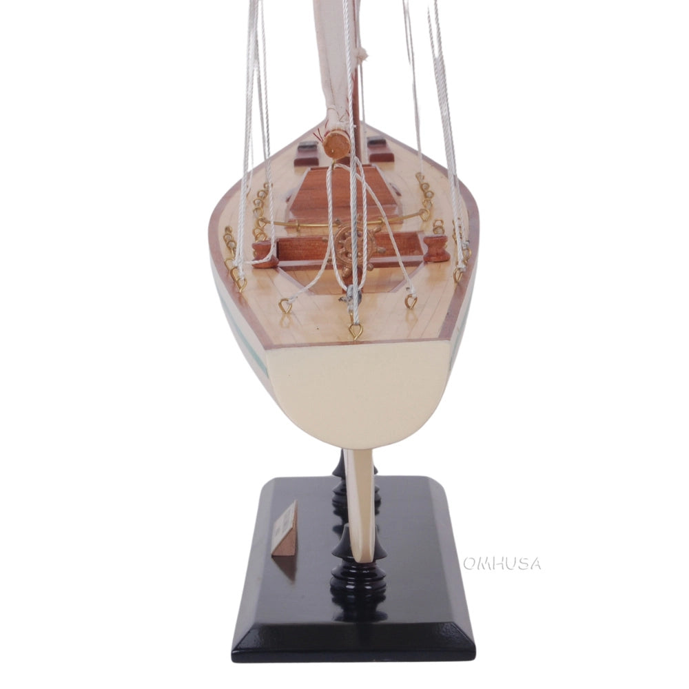 Columbia Painted Large Sailboat Schooner Yacht Model 24 Inches Long