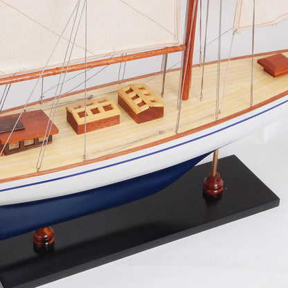 Defender painted Medium Sailboat Schooner Yacht Model 24 Inches Long