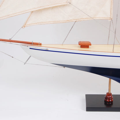 Defender painted Medium Sailboat Schooner Yacht Model 24 Inches Long