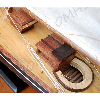 America Painted Medium Sailboat Schooner Yacht Model