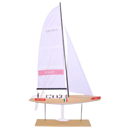 Maquette de voilier, goélette, yacht moyen Luna Rossa peint