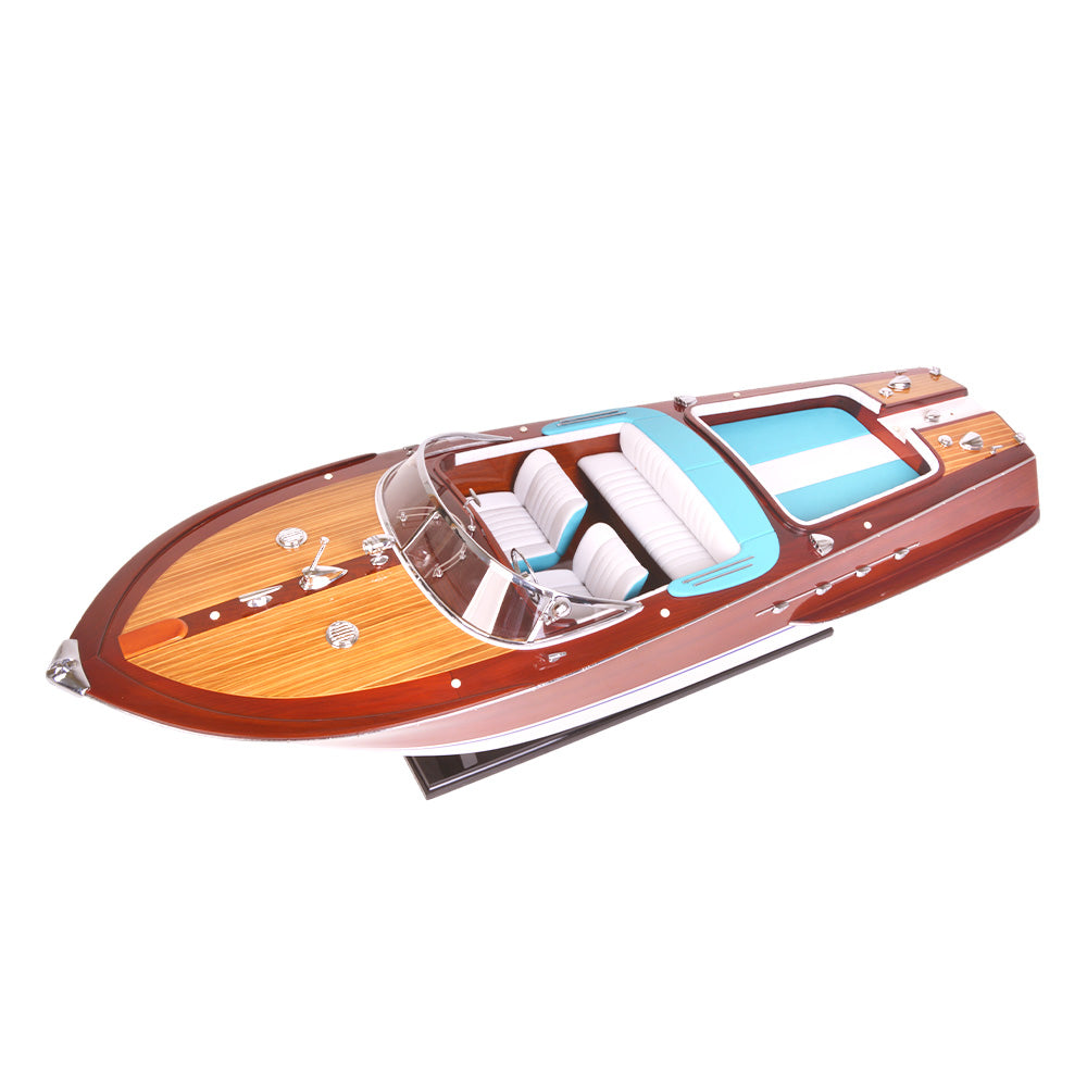 Maquette de grand hors-bord Super Riva peinte