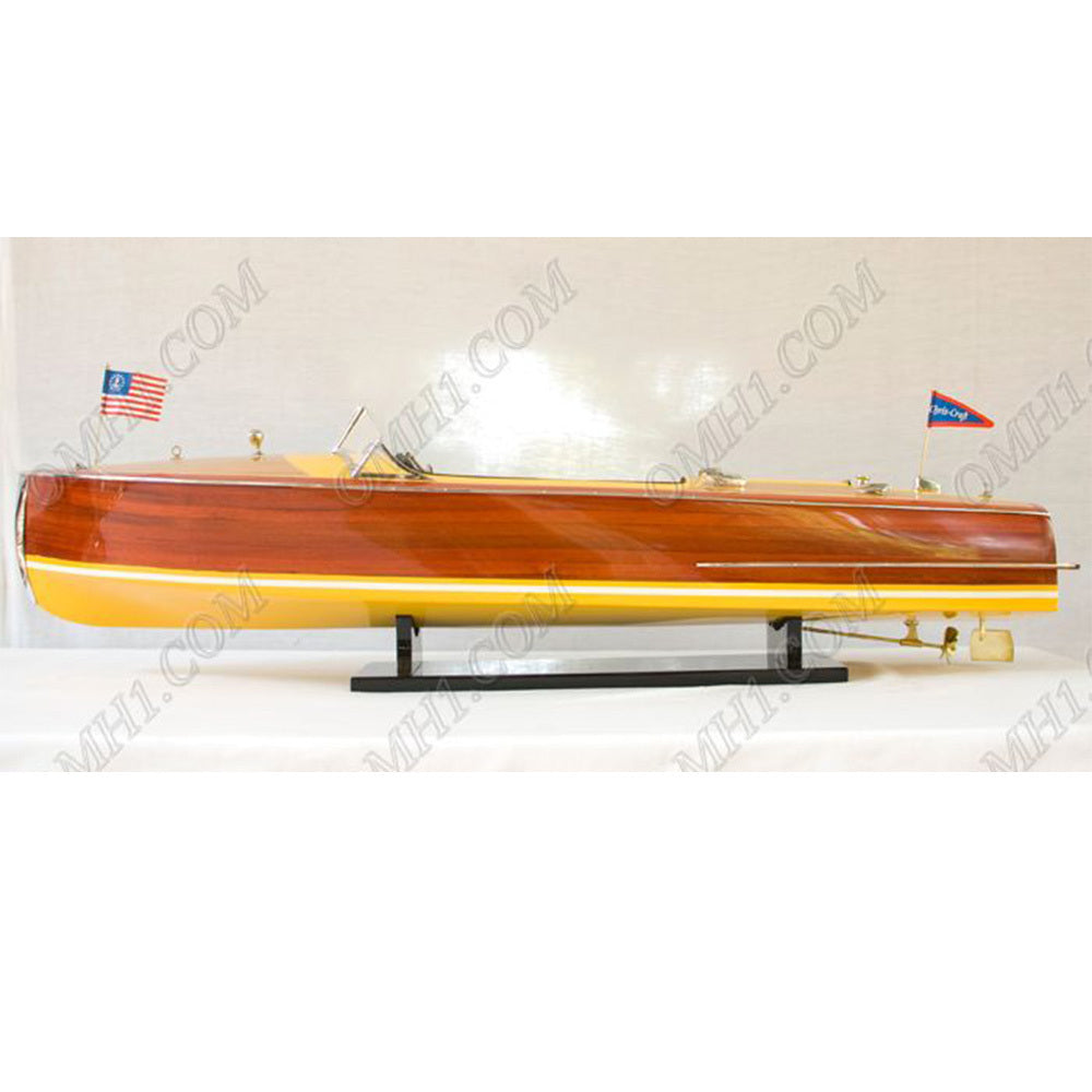 Chris Craft Riviera 1954 Painted Medium Speedboat Model