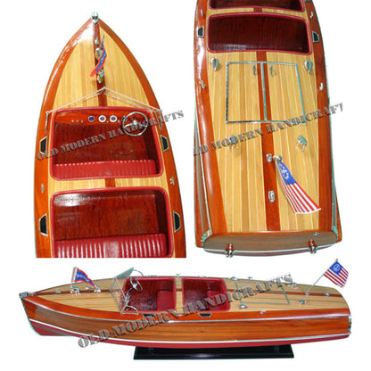 Chris Craft Barrel Back Painted Medium Speedboat Model