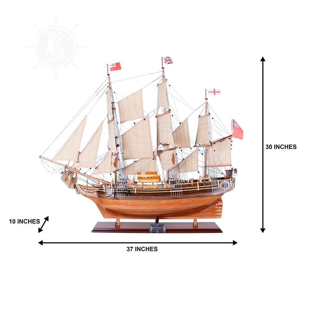 Old Modern Handicrafts New HMS Bounty Ship Model - Museum Quality Fully Assembled Model Ship for Home & Offics - 37.0L x 10.0W x 30.0H Inches